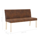 thumbnail of Helloshop26 - Panca 139,5 cm pelle scamosciata sintetica marrone 02_0010840