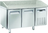 thumbnail of CoolHead QZ20 Edelstahl-Pizzatheke, 2 Türen, Granitplatte, automatische Abtauung, Temperatur +2°C/+8°C, Maße 150x80x104 cm
