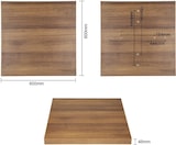 thumbnail of Plateau de table carré Bolero 600mm effet bois chêne rustique
