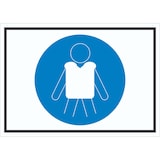thumbnail of Rettungsweste benutzen Symbol Schild A3 Rückseite selbstklebend