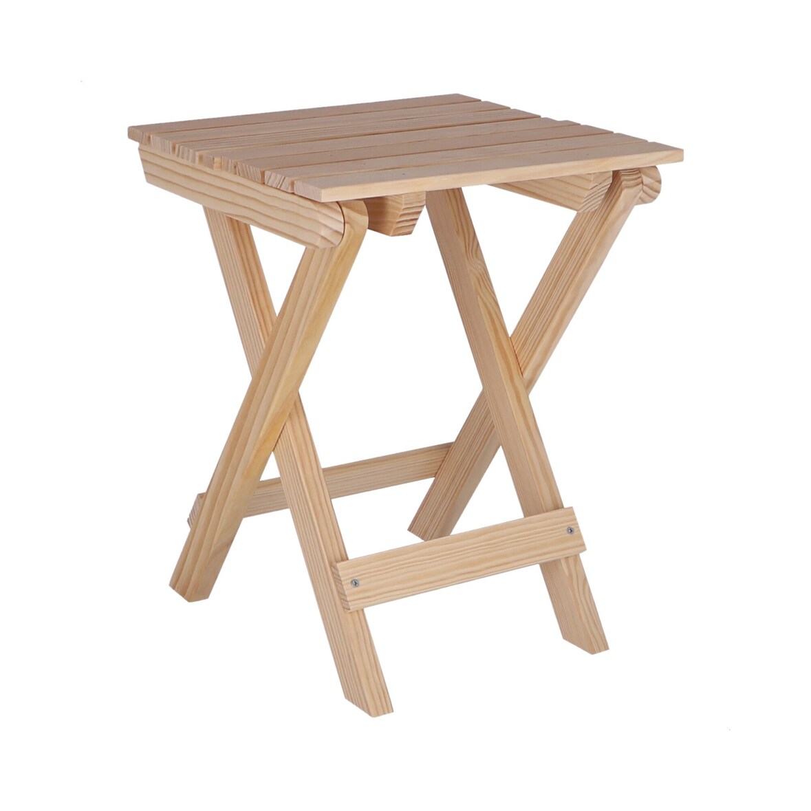 Mueblear - Mesa de jardim dobrável sem verniz de óleo 40x41cm