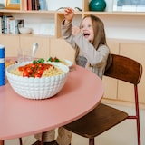 thumbnail of Table à manger ronde 4 personnes D100 cm rose saumon