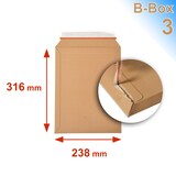 thumbnail of Lot de 50 enveloppes carton B-Box 3 MARRON format 238x316 mm