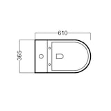 thumbnail of Wc Inodoro Compacto Adosado a Pared Sistema Rimless y Fondo Reducido | Wc Completo con Asiento con caída Amortiguada