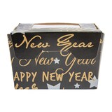 thumbnail of Cajitas Con Ventana 'Happy New Year' 300 Ml 300 G/M2 8X7,5X5,5 Cm Negro Cartoncillo (600 unidades)