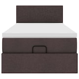 thumbnail of vidaXL Ottoman-Bett mit Matratze & LEDs Dunkelbraun 90x190 cm Stoff