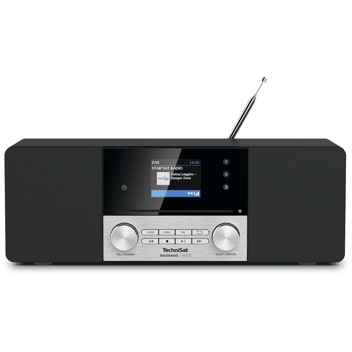 TechniSat DIGITRADIO 3 VOICE Schwarz, Silber