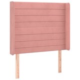 thumbnail of vidaXL Boxspringbett mit Matratze & LED Rosa 80x200 cm Samt