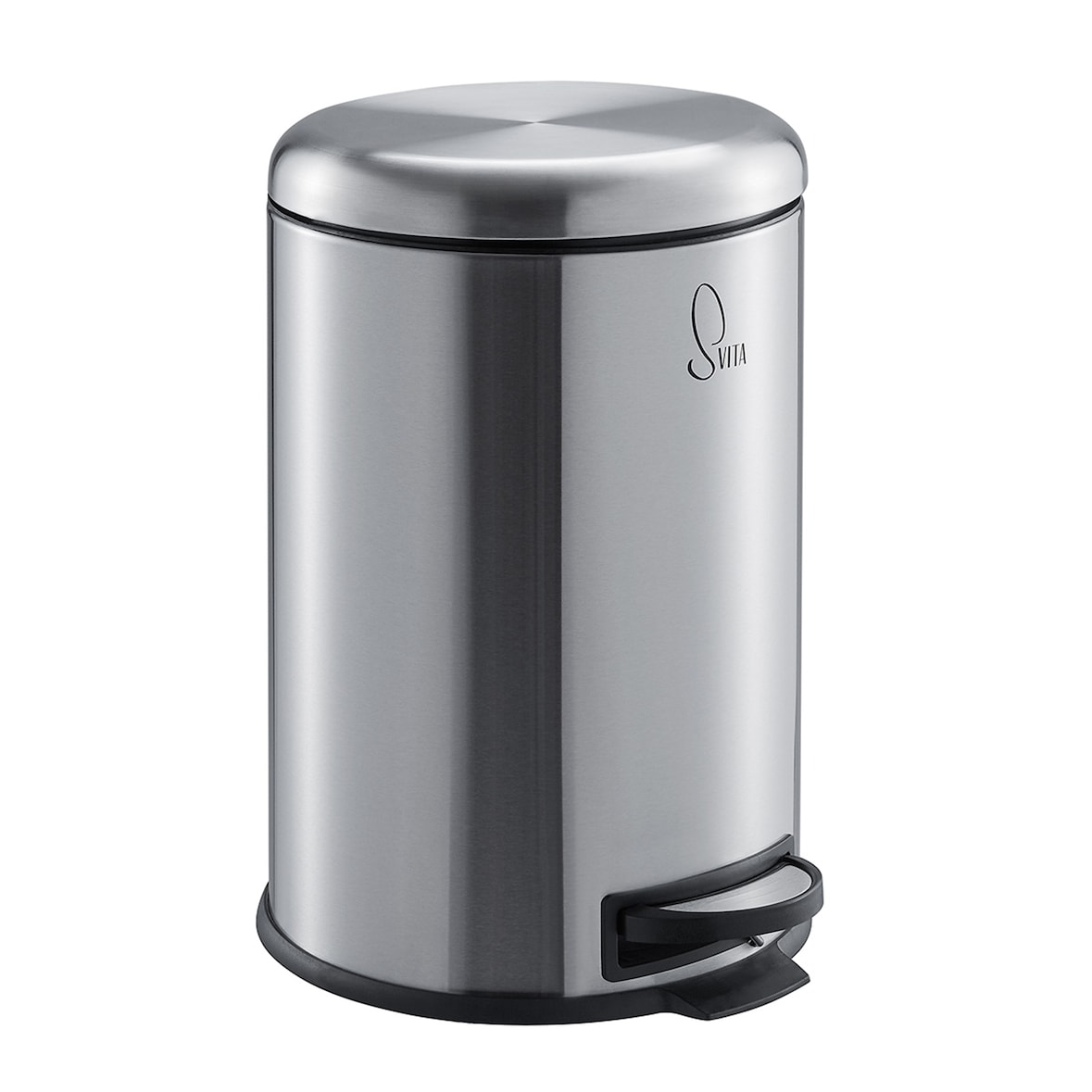 SVITA T20 Treteimer 20 Liter Abfalleimer Mülleimer Mülltonne Edelstahl Silber