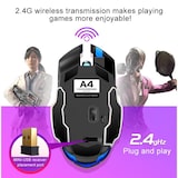 thumbnail of Souris Gaming Silencieuse Rechargeable Sans Fil 2.4GHz 1600DPI 3 Modes Ajustables YONIS