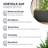 thumbnail of Casaria Poly Rattan Blumentopf herausnehmbar Schwarz