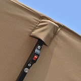 thumbnail of Outsunny Guarda-Sol Duplo de Jardim com 48 Luzes LED Solar 450x265x240cm Cáqui