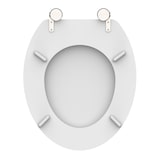 thumbnail of MDF WC Sitz, Toilettendeckel mit Holzkern, maximale Belastung der Klobrille 150 kg, Toilettensitz Weiß