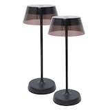 thumbnail of METRO PROFESSIONAL Lampe de table LED SANA II set de 2, aluminium/polycarbonate, Ø 13.5 x 32 cm, port USB, Touch Control, dimmable, étanche, noir