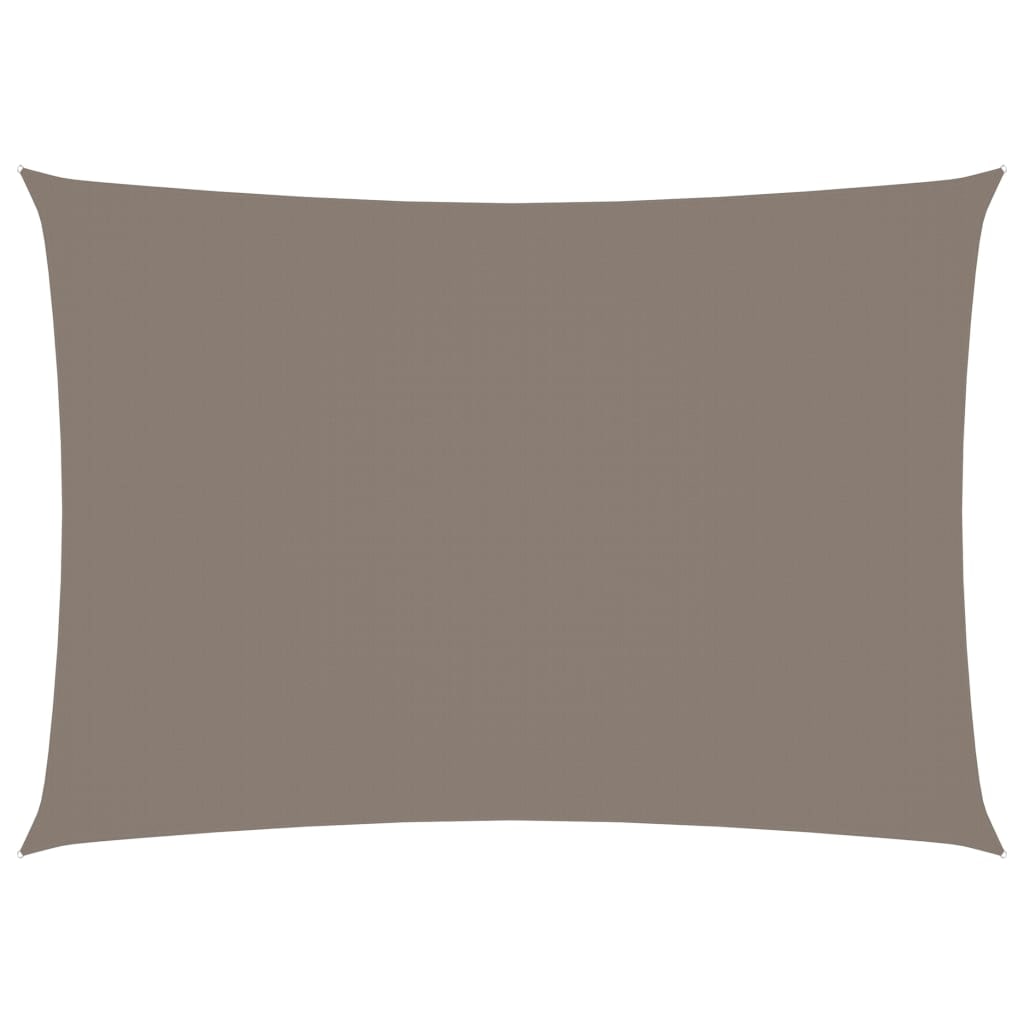Toldo de vela rectangular tela Oxford gris taupe 2,5x4 m