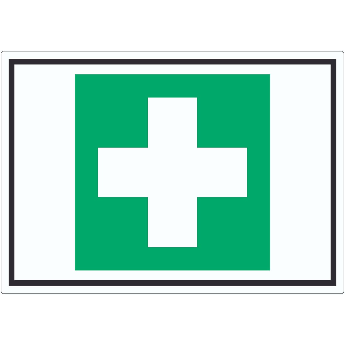 Erste Hilfe Symbol Aufkleber A0 (841x1189mm)