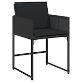 thumbnail of vidaXL 5-teiliges Gartenset mit Kissen in Schwarz aus Poly Rattan