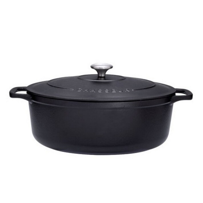 CHASSEUR Cocotte Ovale En Fonte émaillée 27cm Noire Sublime puc472701