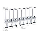 thumbnail of Relaxdays Barbutler Wand, Portonierer für 8 Flaschen, Profi Portionierer 3 cl, Bar Accessoire, HBT: 73x36x11 cm, silber