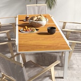 thumbnail of Mesa de jardín extensible para 6 personas mesa de comedor exterior rectangular con marco de aluminio carga 50 kg para terraza patio 180/240x94x73 cm