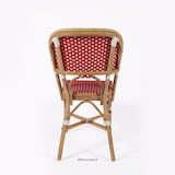 thumbnail of Chaise de terrasse ELYSEE  - Rotin - Rouge et blanc