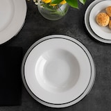 thumbnail of Bidasoa Glacial Filo Plato Llano Porcelana 27Cm