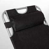 thumbnail of Tumbona plegable jardín multiposición negra c/cojín Aktive