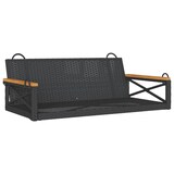 thumbnail of vidaXL Hängebank Schwarz 109x62x40 cm Poly Rattan