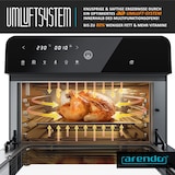 thumbnail of Arendo Heißluftfritteuse 1800 Watt, Minibackofen, Airfryer, 25L, Edelstahl, Pizzaofen, 4 Ebenen, Mini Backofen mit Umluft, Timer, 12 Programme