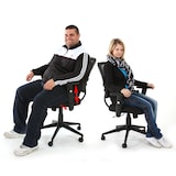 thumbnail of Profi-Bürostuhl Seattle, Chefsessel Drehstuhl, 150kg belastbar, Stoff/Textil ~ schwarz ohne Armlehnen