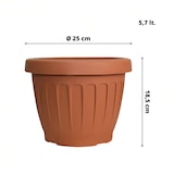 thumbnail of Maceta redonda de terracota de 25 cm con plato, 5,7 litros