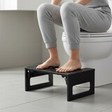 thumbnail of Relaxdays Toilettenhocker, klappbar, Hocker Toilettengang, Erwachsene, Bambus, rutschfest, HxBxT: 18x43x27,5 cm, schwarz