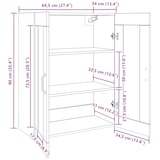 thumbnail of vidaXL Hangende Wandkast Zwart 69.5 x 34 x 90 cm Bewerkt hout