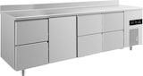 thumbnail of Gastro Kühltisch 1 Tür mittig 6 Schubladen links&mittig&rechts Umluftkühlung Aufkantung, 2330x700x850mm -2/+8°C 632l