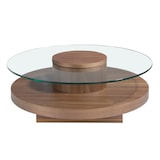 thumbnail of Angel Cerdá  Tavolo da centro tondo in vetro temperato e legno di noce 2052C