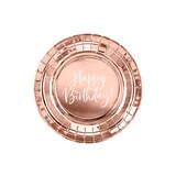 thumbnail of Roségold Einweggeschirr für 12 Personen Happy Birthday Teller, Becher, Servietten Party Deko Set