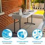 thumbnail of Lifetime Mesa retangular com pernas dobráveis 152x76 cm branca