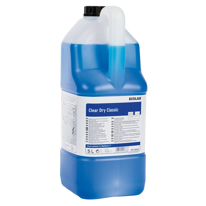 CLEAR DRY CLASSIC | Abrillantador líquido concentrado para el lavado mecánico de la vajilla - 5 L