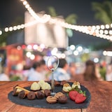 thumbnail of Relaxdays Schieferplatte, Herz, Griff, Servierplatte für Sushi, Käse, Hochzeit, Valentinstag, Schiefertablett, anthrazit