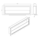 thumbnail of Chimenea de bioetanol de pared FURORE 120, 120x40 cm