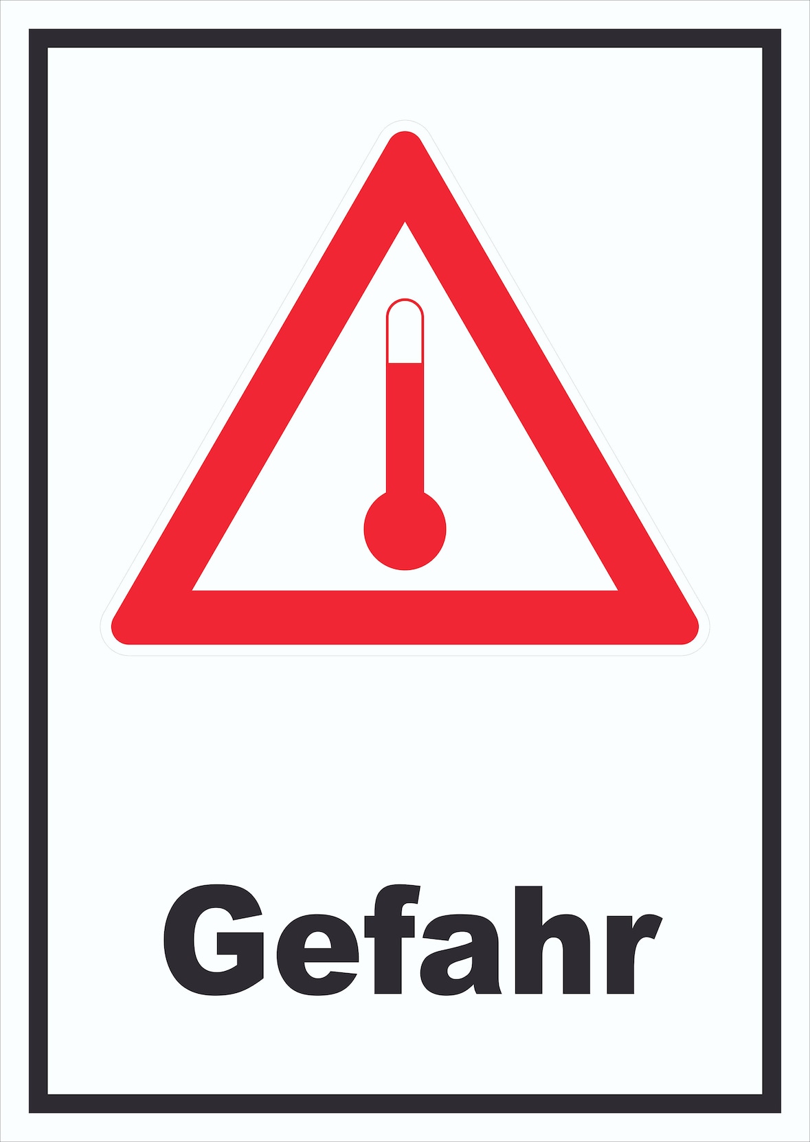 Schild Gefahrgutklasse Hot Gefahr Heiß hochkant A3 (297x420mm)