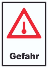 thumbnail of Schild Gefahrgutklasse Hot Gefahr Heiß hochkant A3 (297x420mm)