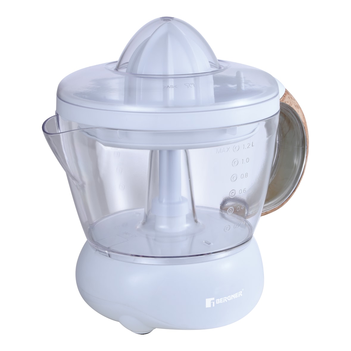 BERGNER - 40W 1,2L sapcentrifuge met automatische motor en transparante container Natuurlijk