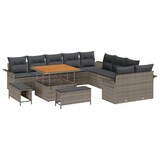 thumbnail of vidaXL Garten-Sofa-Set mit Kissen mit Speicher mit Kissen 13 pcs Grau