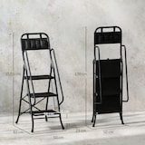 thumbnail of HOMCOM escalera plegable de 3 peldaños con bolsa de herramientas, carga 150 kg, con peldaños anchos antideslizantes, bloqueo de seguridad, negro