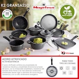 thumbnail of Magefesa - Batería de Cocina KENIA 14/16/16/20cm en Acero Esmaltado apta para inducción con Set de 3 Utensilios de Cocina Acero Inox