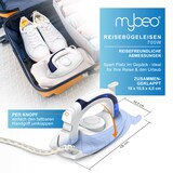 thumbnail of MyBeo Reisebügeleisen 700 W, klappbar, Antihaft-Sohle, Dampffunktion, Temperaturregler, kompakt & leicht