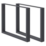thumbnail of ECD Germany Tischbeine 2er Set 90x72 cm Anthrazit | Vierkantprofil Stahl, pulverbeschichtet, Industrial Tischkufen Esstisch DIY
