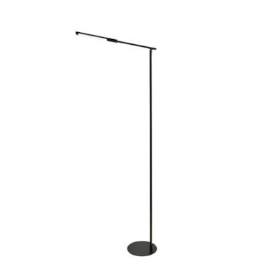Ideal - Lámpara de pie LED negra orientable de metal H.130 cm Fabas Luce - Luz LED integrada de 10W CCT (3000K 4000K 5000K 6000K)
