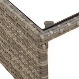 thumbnail of vidaXL Gartensofa in L-Form mit Tisch und Kissen Grau Poly Rattan